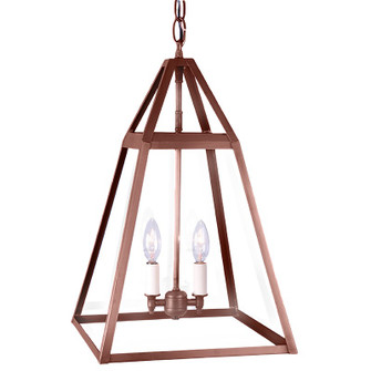 Foyer Two Light Hanging Lantern in Antique Copper (196|9722ACLT2CLR)
