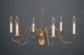 Chandelier Six Light Hanging Lantern in Dark Antique Brass (196|959DABLT6)