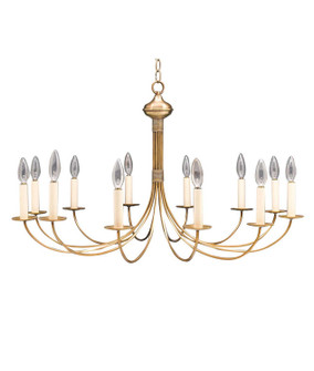 Chandelier 12 Light Hanging Lantern in Antique Brass (196|952ABLT12)