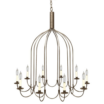 Chandelier Ten Light Hanging Lantern in Dark Antique Brass (196|939DABLT10)