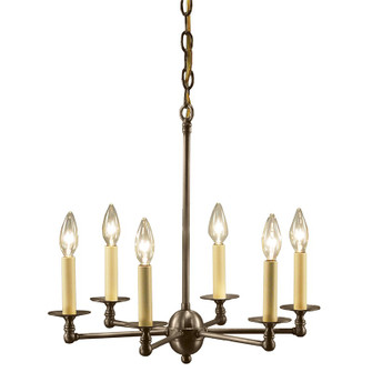 Chandelier Six Light Hanging Lantern in Dark Antique Brass (196|935DABLT6)