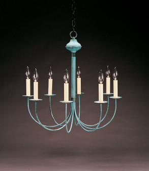 Chandelier Eight Light Chandelier in Verdi Gris (196|908VGLT8)