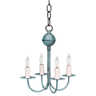 Chandelier Four Light Hanging Lantern in Verdi Gris (196|904VGLT4)