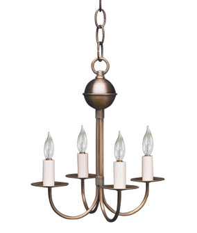 Chandelier Four Light Hanging Lantern in Dark Antique Brass (196|904DABLT4)