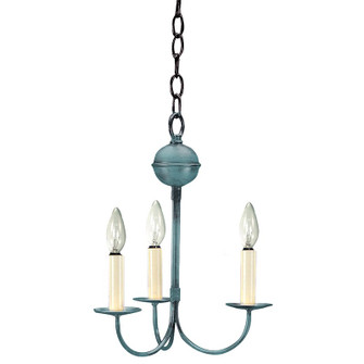 Chandelier Three Light Hanging Lantern in Verdi Gris (196|903VGLT3)