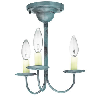 Flush Three Light Flush Mount in Verdi Gris (196|903FVGLT3)