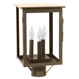 Ashford Three Light Post Mount in Dark Antique Brass (196|8983DABLT3CSG)