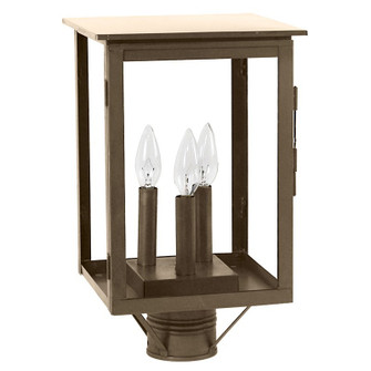 Ashford Three Light Post Mount in Dark Antique Brass (196|8983DABLT3CLR)