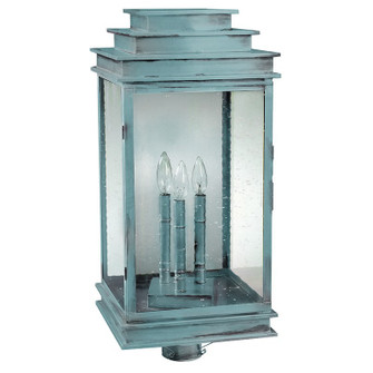 Empire Three Light Post Mount in Verdi Gris (196|8953VGLT3CSG)