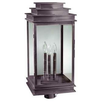Empire Three Light Post Mount in Dark Brass (196|8953DBLT3CLR)