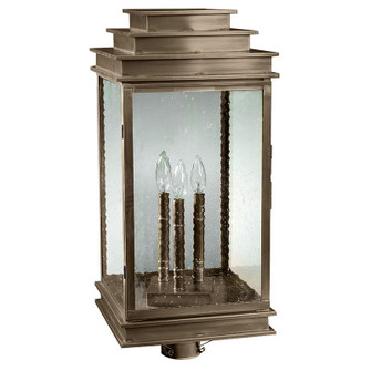 Empire Three Light Post Mount in Dark Antique Brass (196|8953DABLT3SMG)