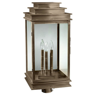 Empire Three Light Post Mount in Dark Antique Brass (196|8953DABLT3CLR)