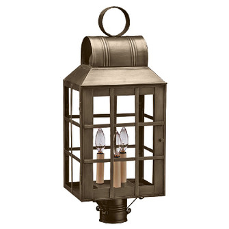 Lynn Three Light Post Mount in Dark Antique Brass (196|8143DABLT3CLR)