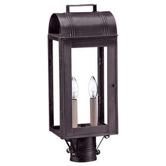 Livery Two Light Post Mount in Dark Brass (196|8033DBLT2CLR)