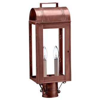 Livery Two Light Post Mount in Antique Copper (196|8033ACLT2CLR)
