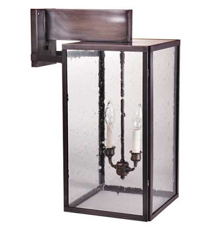 Midtown Two Light Wall Mount in Dark Antique Brass (196|7537DABLT2CSG)