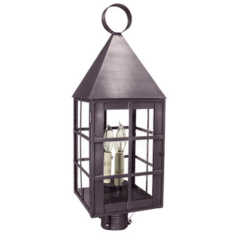 York Three Light Post Mount in Dark Brass (196|7153DBLT3SMG)
