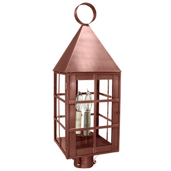 York Three Light Post Mount in Antique Copper (196|7153ACLT3CSG)
