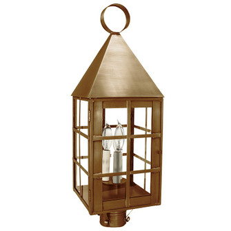 York Three Light Post Mount in Antique Brass (196|7153ABLT3CLR)