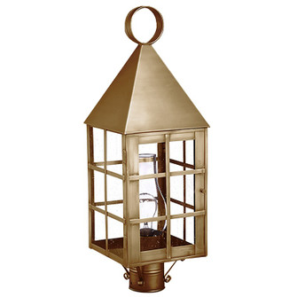 York One Light Post Mount in Antique Brass (196|7153ABCIMSMG)