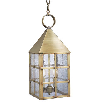 York One Light Hanging Lantern in Antique Brass (196|7142ABMEDSMG)