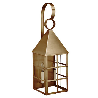 York Two Light Wall Mount in Antique Brass (196|7141ABLT2CLR)