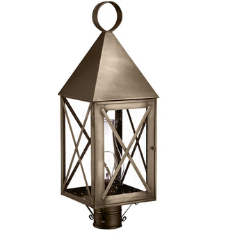 York One Light Post Mount in Dark Antique Brass (196|7053DABCIMSMG)