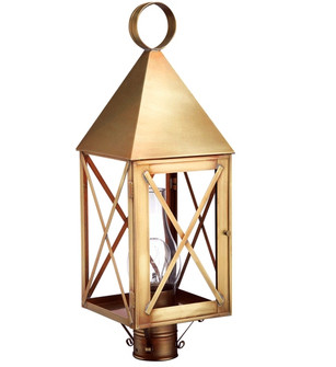 York One Light Post Mount in Antique Brass (196|7053ABCIMCLR)