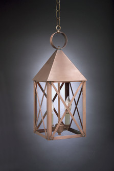 York Two Light Hanging Lantern in Antique Copper (196|7042ACLT2CLR)