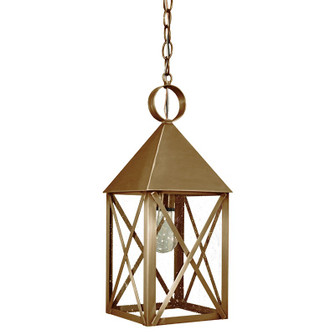 York One Light Hanging Lantern in Antique Brass (196|7042ABMEDSMG)