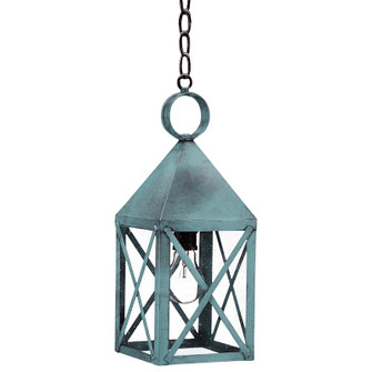 York One Light Hanging Lantern in Verdi Gris (196|7032VGMEDSMG)