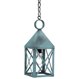 York One Light Hanging Lantern in Verdi Gris (196|7032VGMEDCLR)