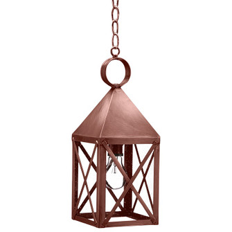 York One Light Hanging Lantern in Antique Copper (196|7032ACMEDSMG)