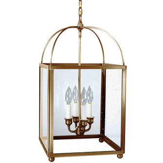 Foyer Four Light Hanging Lantern in Antique Brass (196|6832ABLT4CSG)