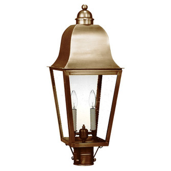 Imperial Two Light Post Mount in Antique Brass (196|6413ABLT2CSG)