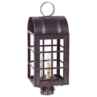 Adams Three Light Post Mount in Dark Brass (196|6153DBLT3CLR)