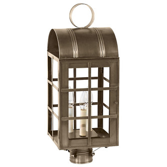 Adams Three Light Post Mount in Dark Antique Brass (196|6153DABLT3CLR)