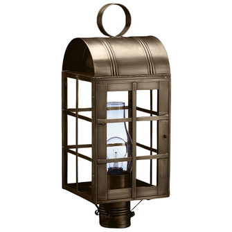 Adams One Light Post Mount in Dark Antique Brass (196|6153DABCIMCLR)
