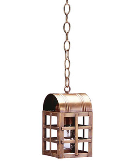 Adams One Light Hanging Lantern in Antique Brass (196|6112ABMEDCLR)