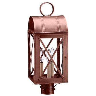 Adams Three Light Post Mount in Antique Copper (196|6053ACLT3CSG)