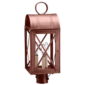 Adams Three Light Post Mount in Antique Copper (196|6053ACLT3CLR)