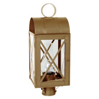 Adams One Light Post Mount in Antique Brass (196|6053ABCIMCLR)