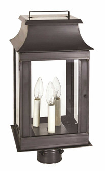 Concord Three Light Post Mount in Dark Brass (196|5643DBLT3CLR)
