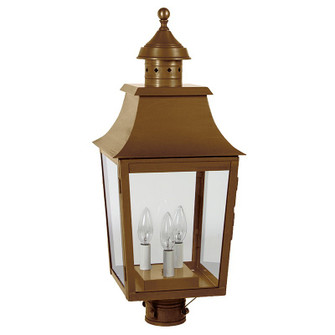 Sharon Three Light Post Mount in Antique Brass (196|5543ABLT3CLR)