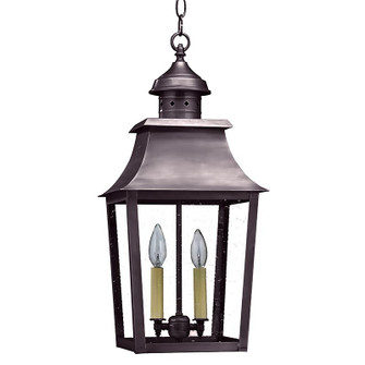 Sharon Two Light Hanging Lantern in Dark Brass (196|5542DBLT2CSG)