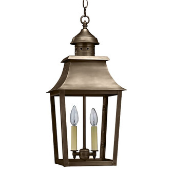 Sharon Two Light Hanging Lantern in Dark Antique Brass (196|5542DABLT2CLR)