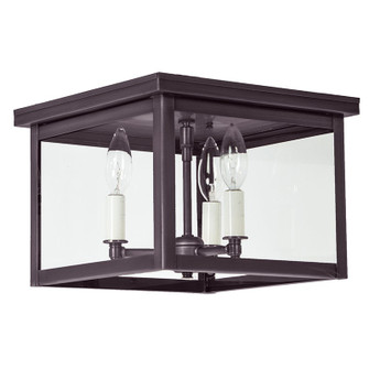 Flush Three Light Flush Mount in Dark Brass (196|4904DBLT3CLR)