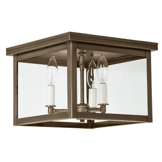 Flush Three Light Flush Mount in Dark Antique Brass (196|4904DABLT3CLR)