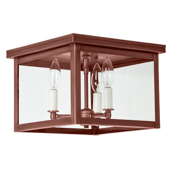 Flush Three Light Flush Mount in Antique Copper (196|4904ACLT3CLR)