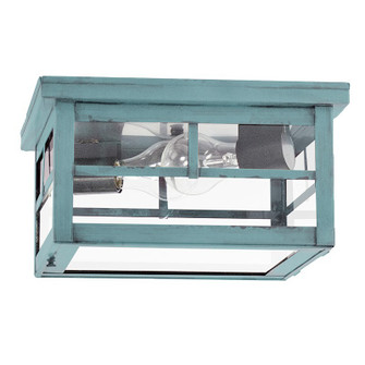 Flush Two Light Flush Mount in Verdi Gris (196|4404VGMED2CLR)